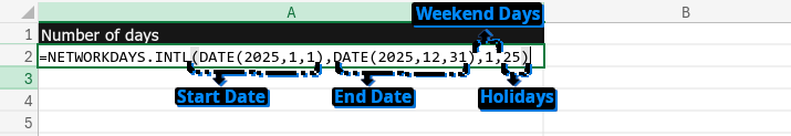 Screenshot breaking down the format of NETWORKDAYS.INTL